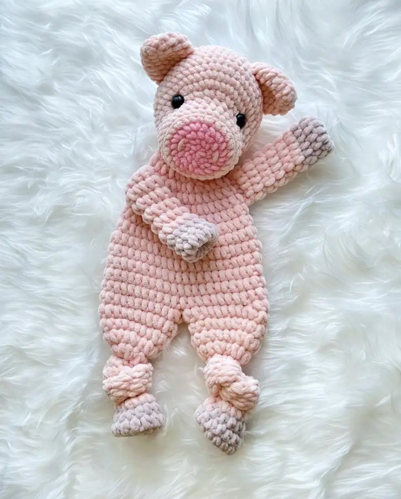 Hand Crochet Pig Lovey