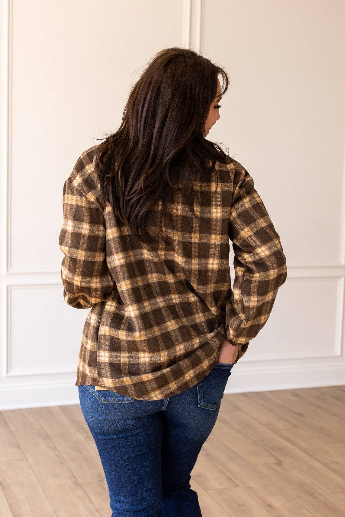 Morning Coffee Oversized Plaid Flannel Shacket