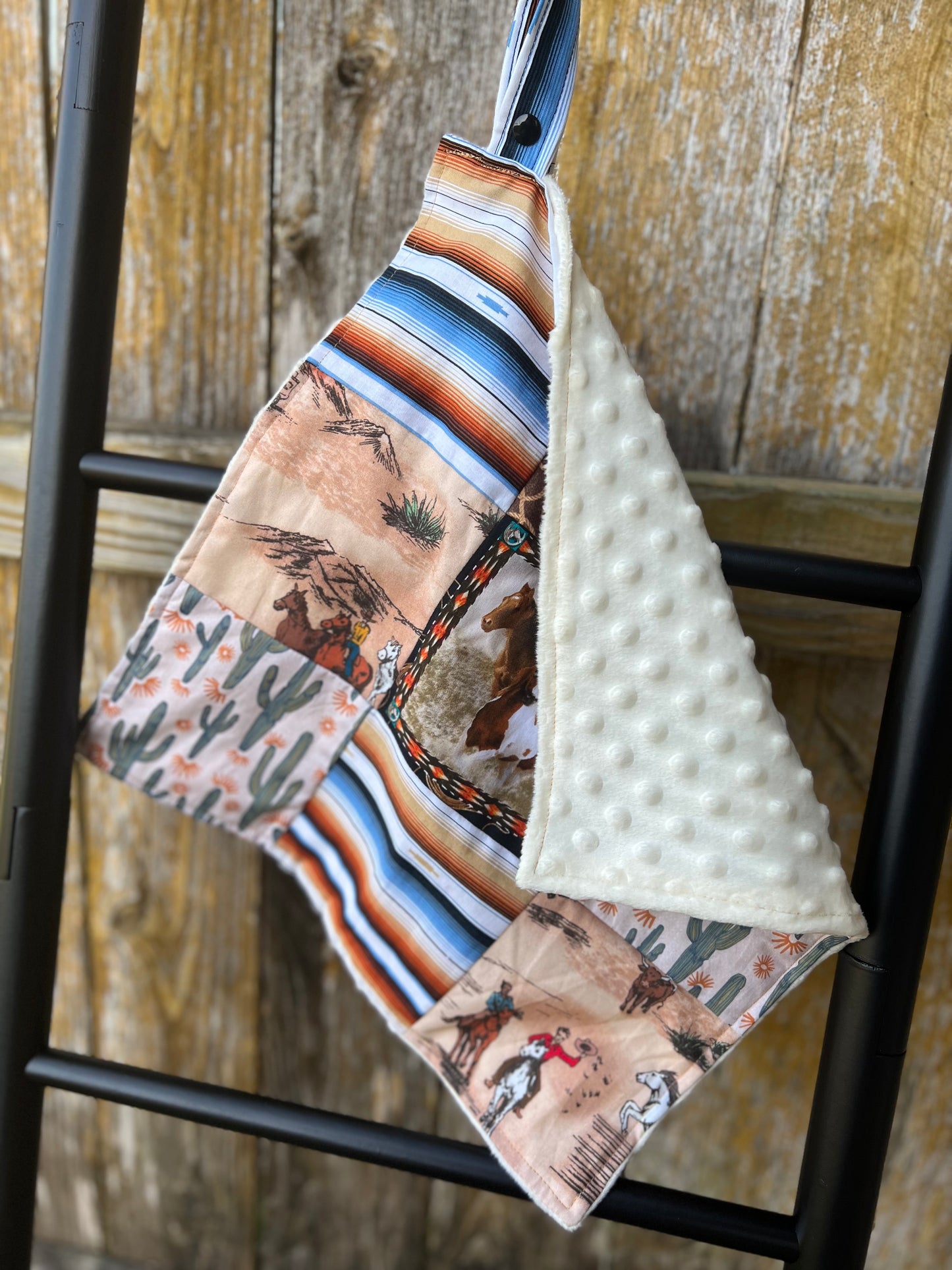 Handmade Patchwork Western Horses Lovey