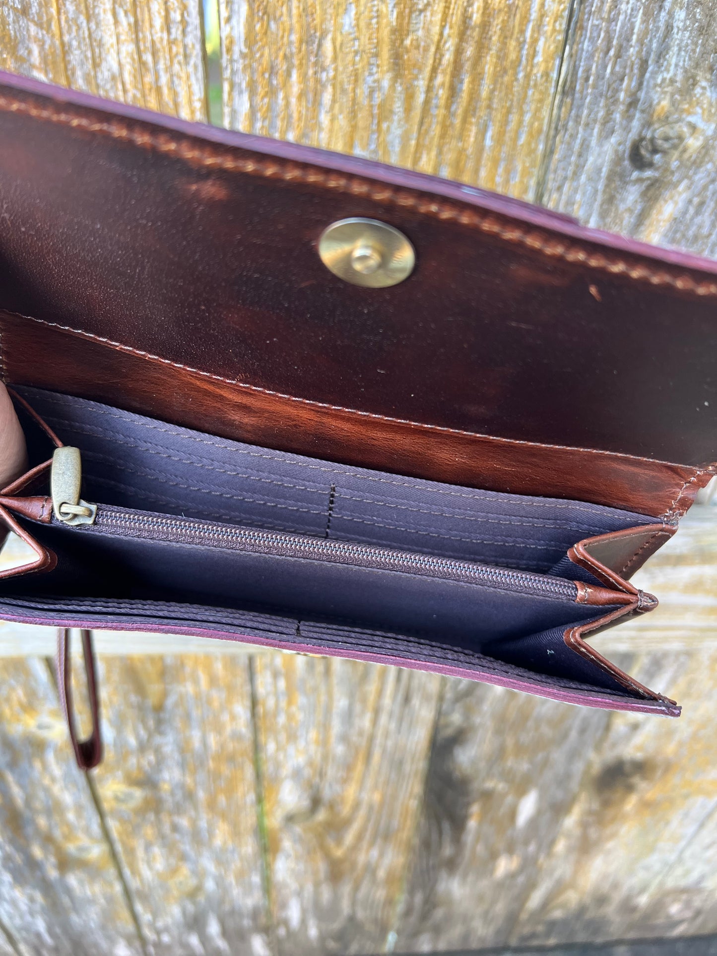 Boot Stitch Hair on Hide Wallet