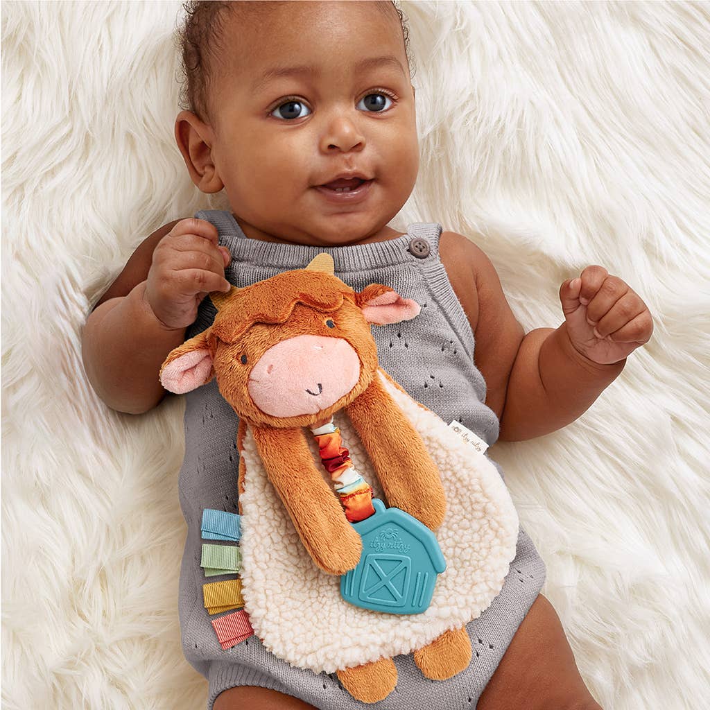 Highland Cow Itzy Friends Lovey™ Plush Lovey & Teether | Itzy Ritzy