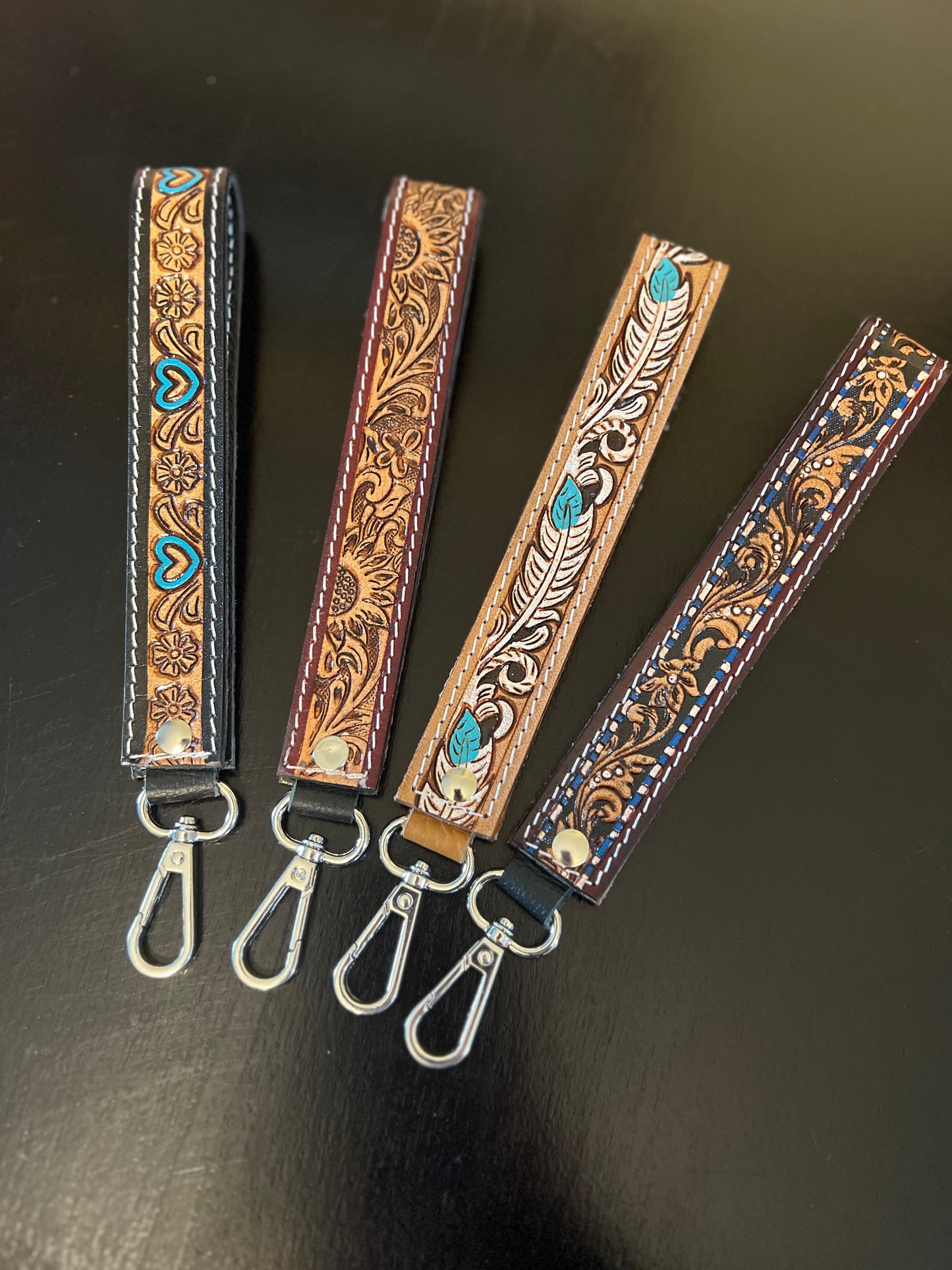 Hand tooled wristlets
