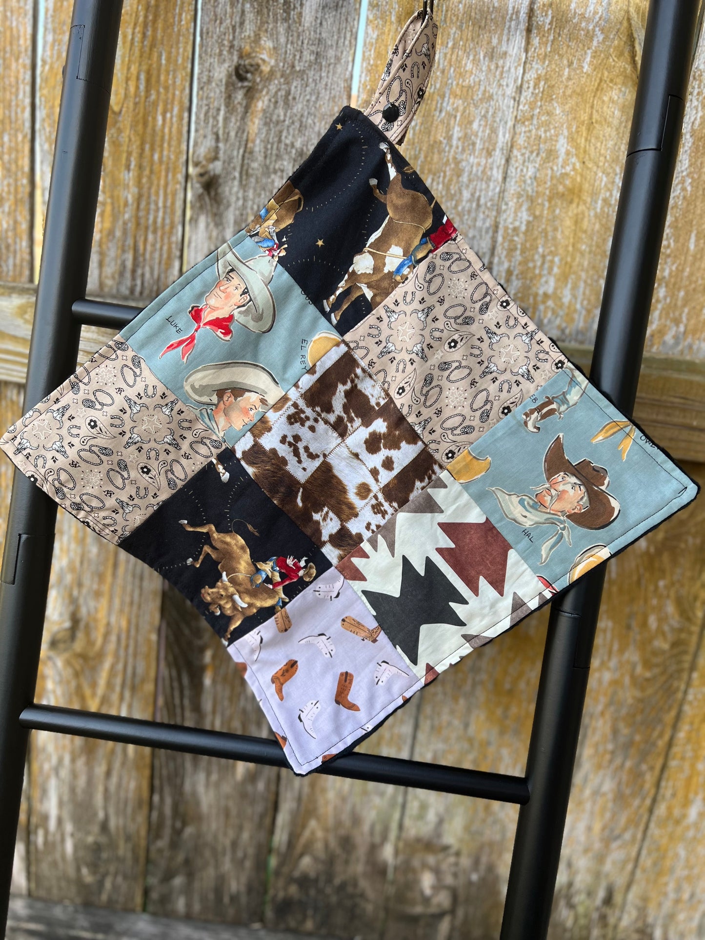 Handmade Patchwork Western Cowboy Lovey