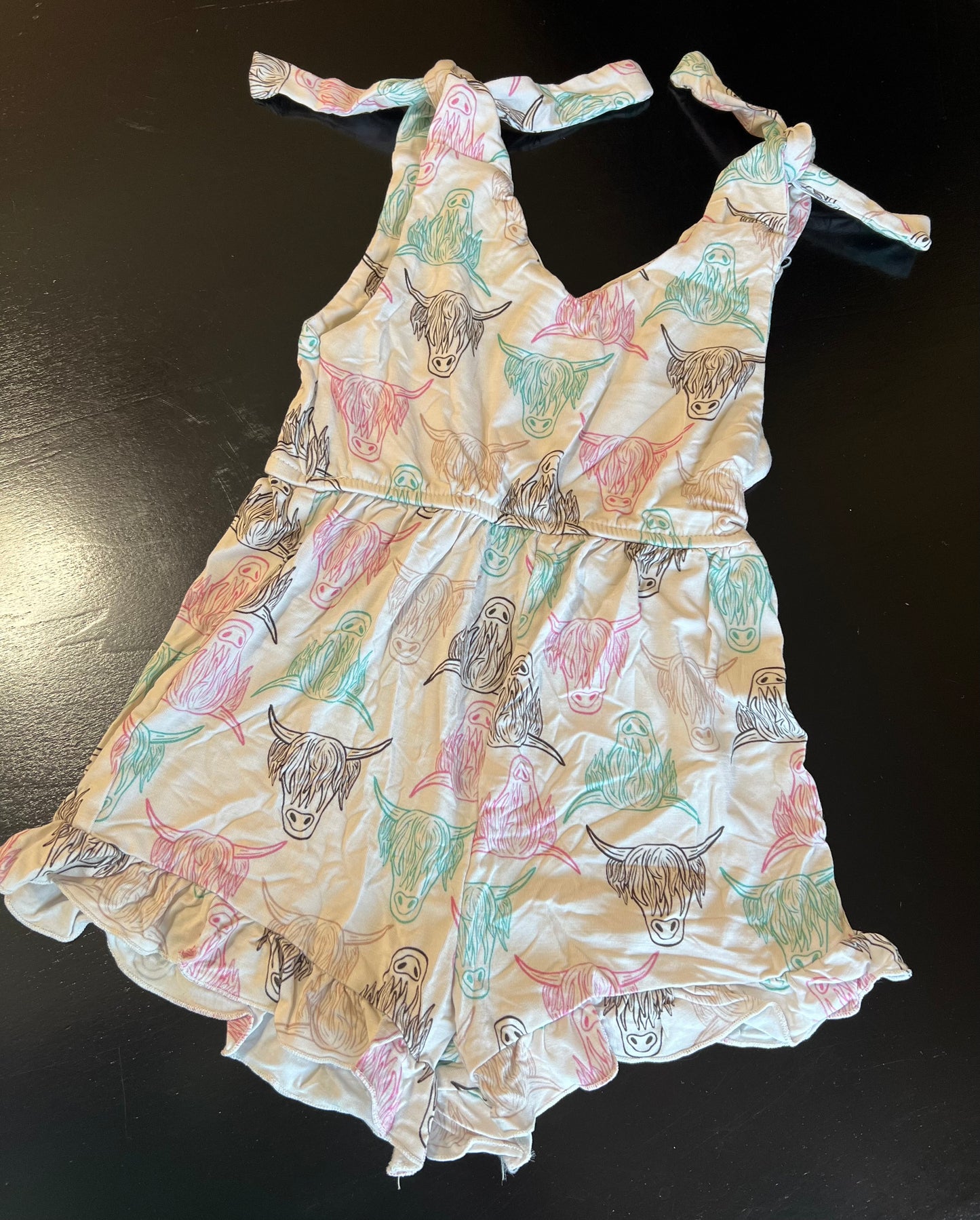 Girls Summer Ruffle Romper - Bamboo Daywear