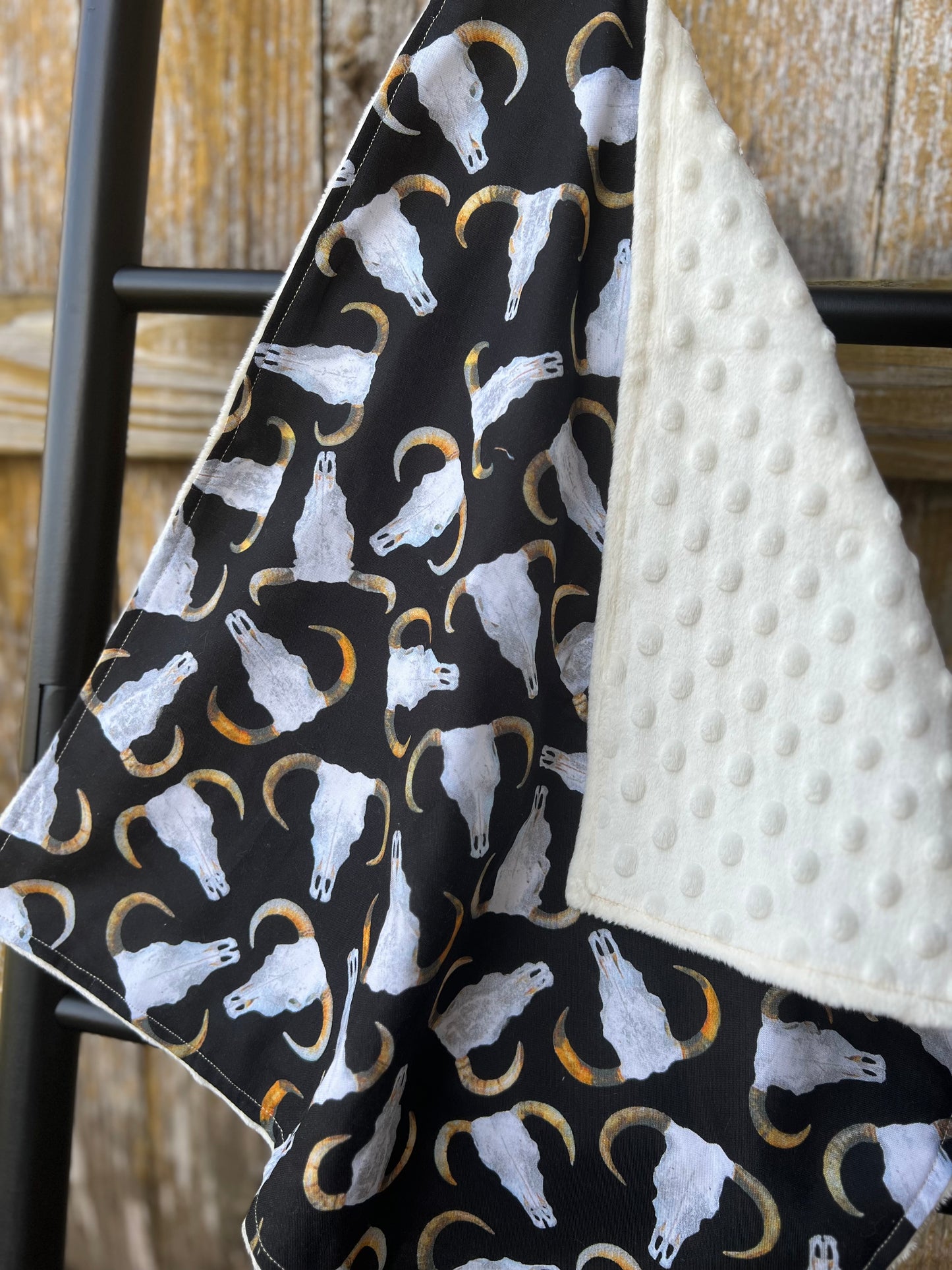 Handmade Oversized Western Steer Skull Baby Lovey