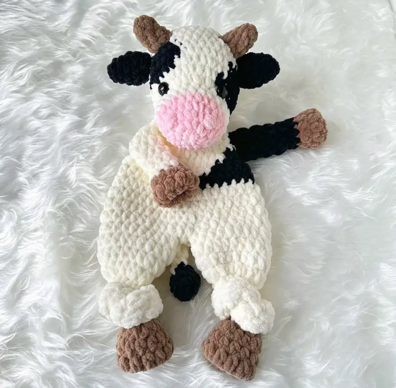 Hand Crochet Cow Lovey