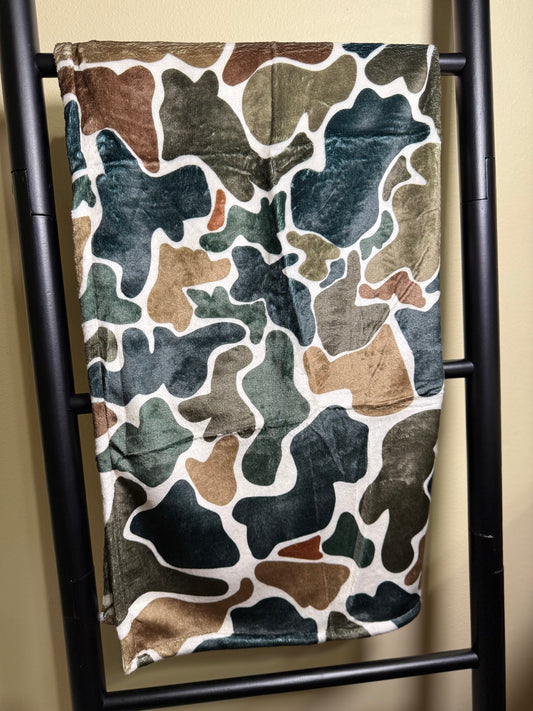 Duck Camo Throw Blanket