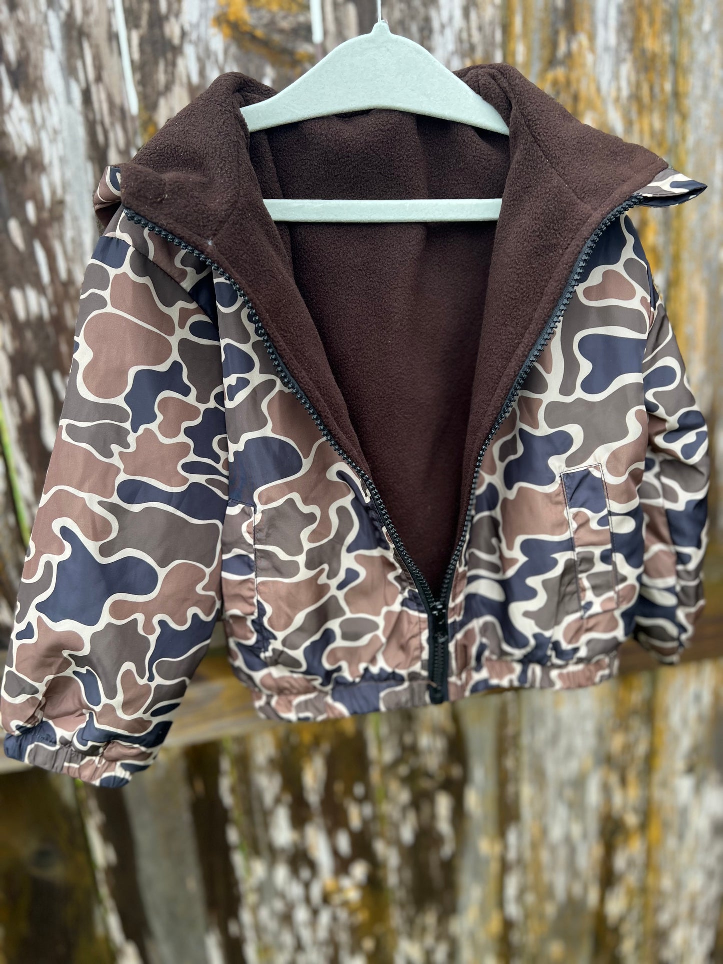 PREORDER Fleece Lined Camo Windbreaker