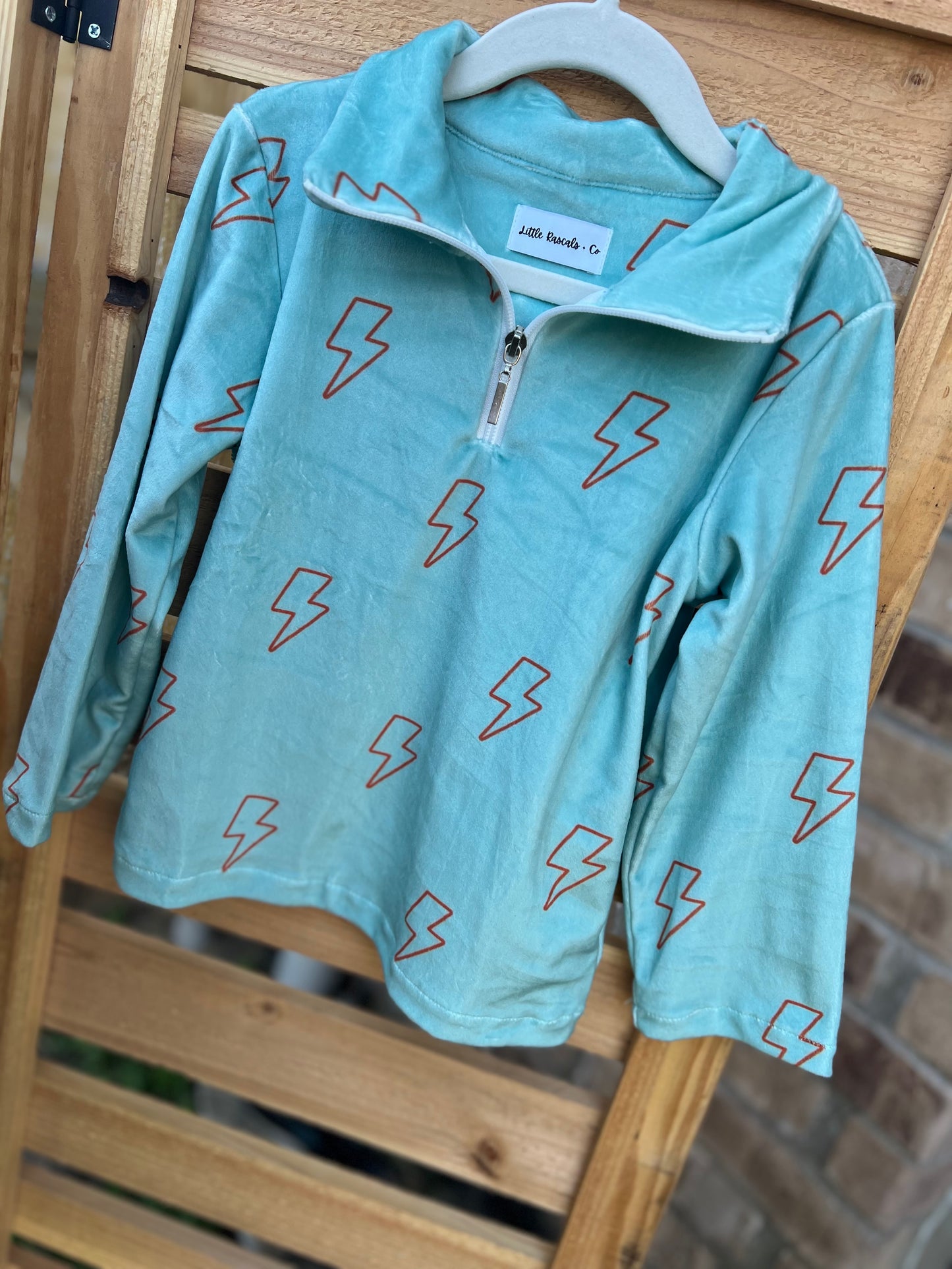 Kids Lightning Bolt Plush Pullover