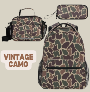 Vintage Camo Back to School Set | PREORDER EXTRAS