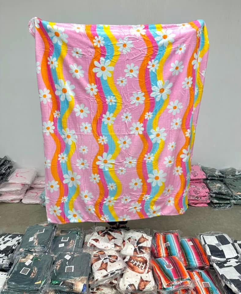 Kids Throw Blankets - Florals
