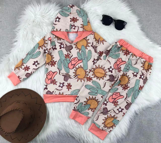 Cactus Cowgirl Hoodie Set