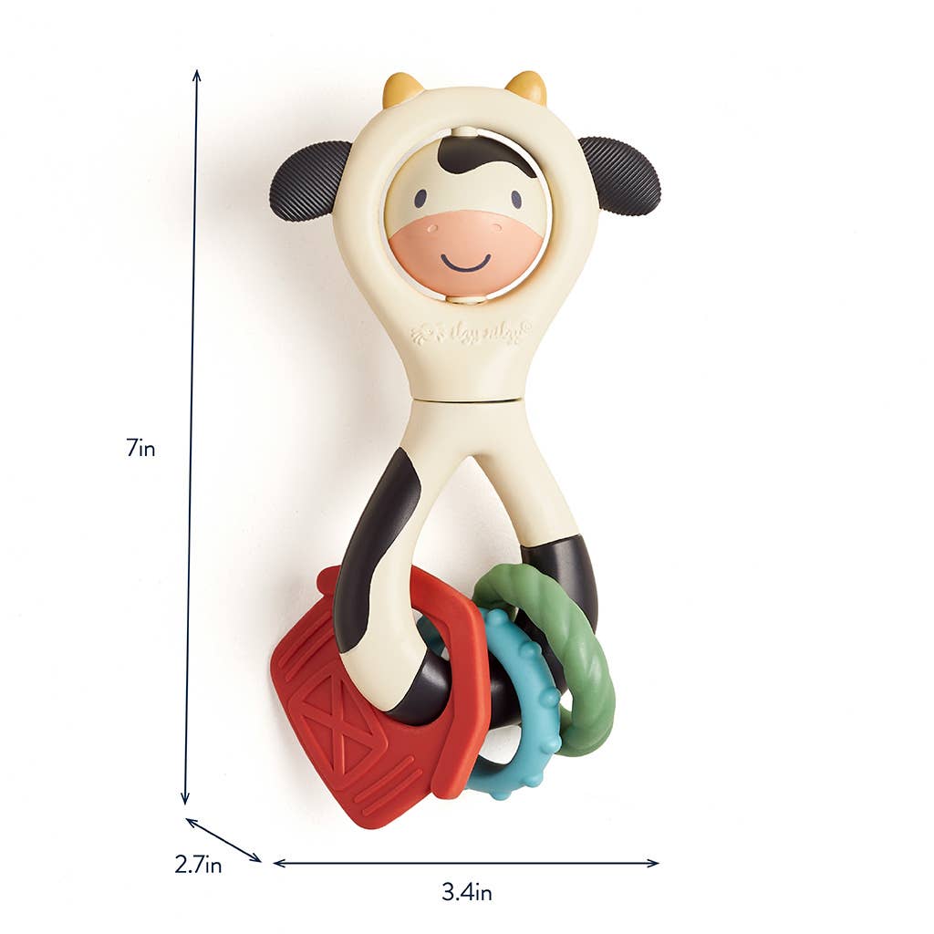 Cow Teether, Rattle & Spinner | Itzy Ritzy