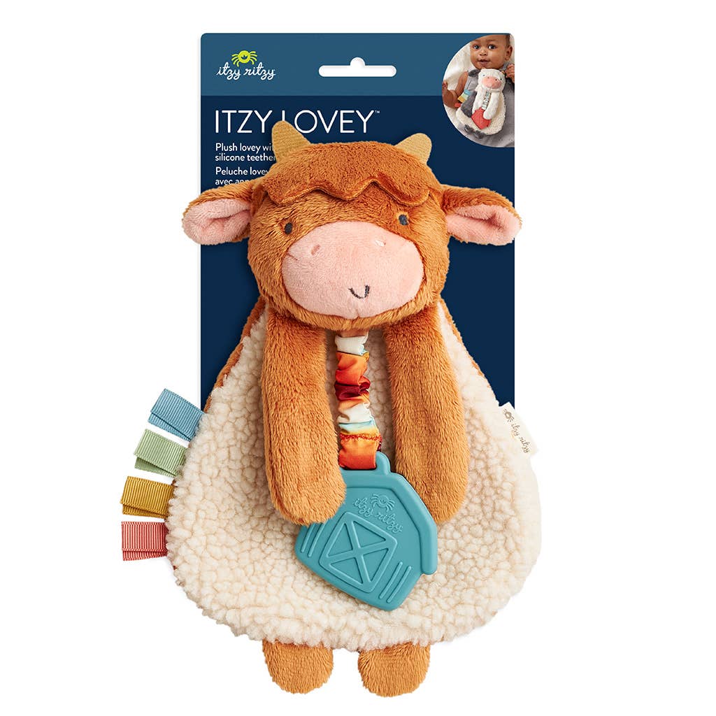 Highland Cow Itzy Friends Lovey™ Plush Lovey & Teether | Itzy Ritzy