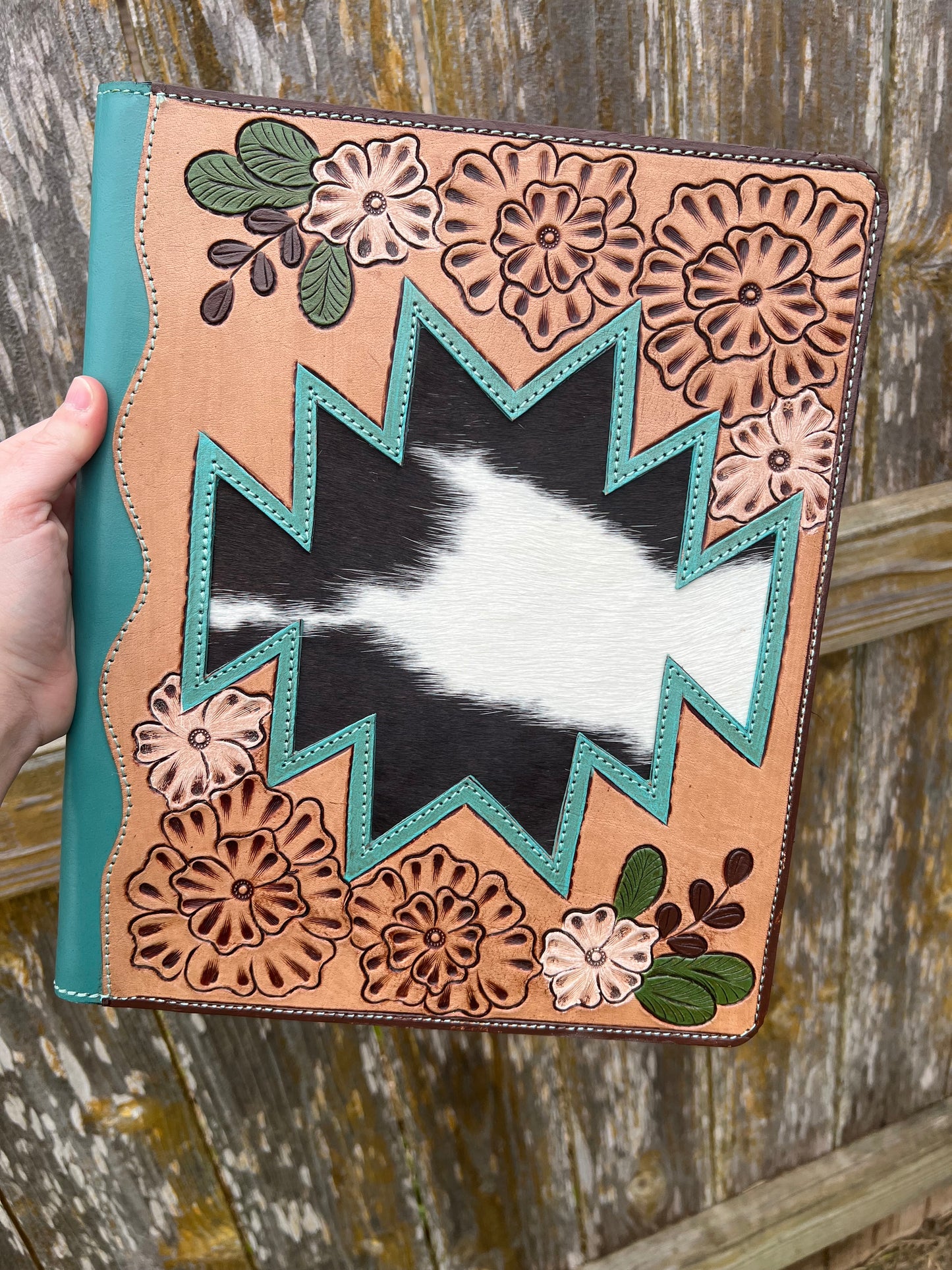 Hand Tooled Leather + Cowhide Portfolio