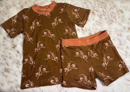 Western Rodeo Cowboy Bamboo Lounge Set