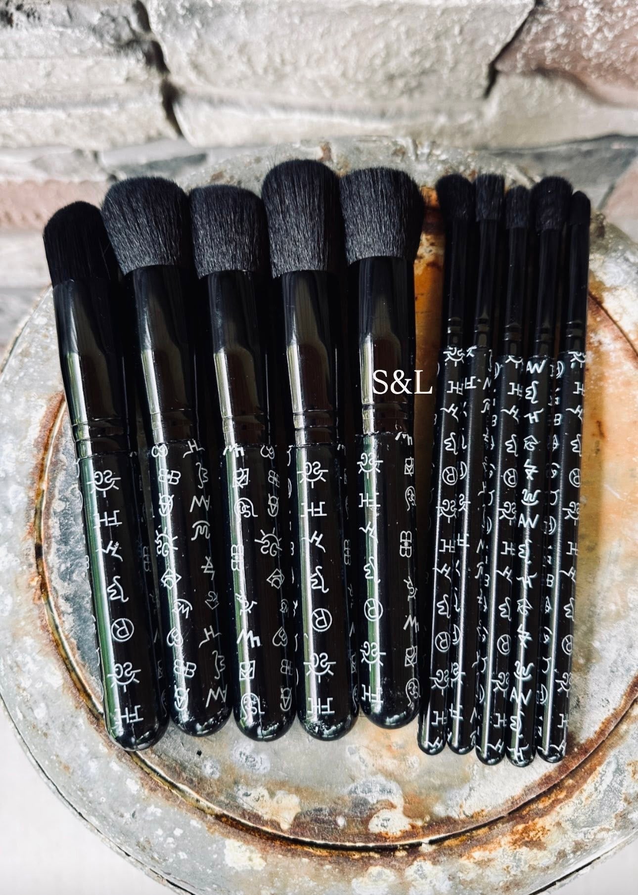 Western Printed Makeup Brush Set
