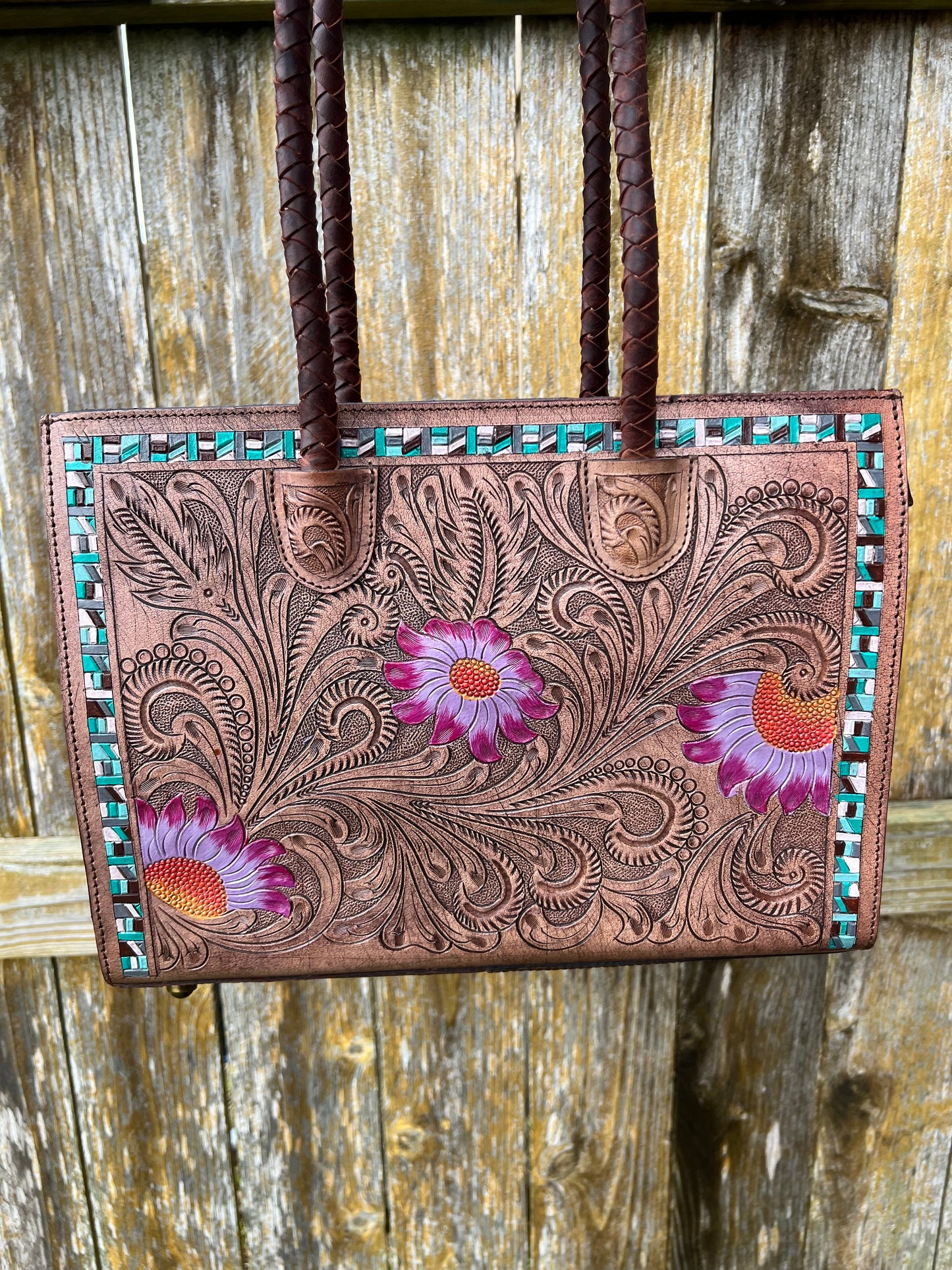 Hand Tooled Leather Women’s Handbag