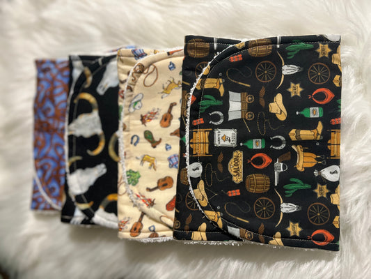 Handmade Western Burp Cloth