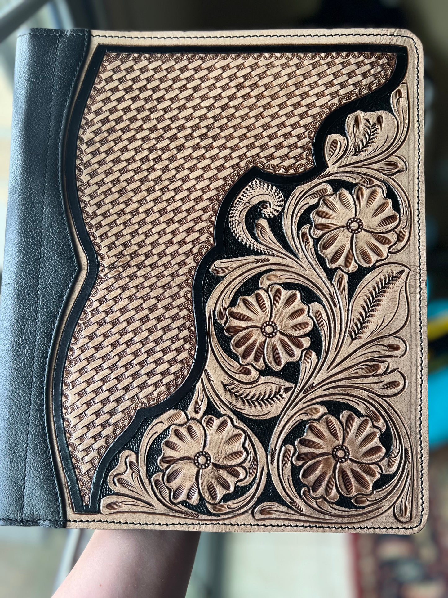 Hand Tooled Leather Portfolio