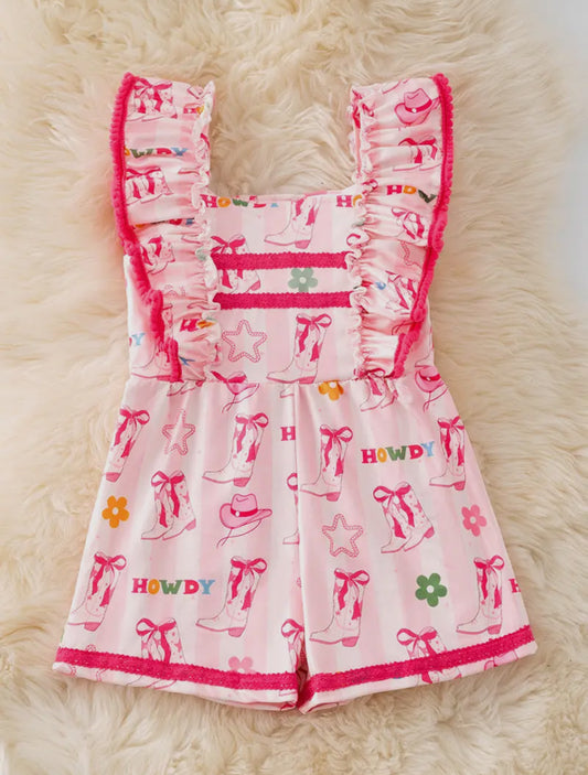 Howdy Angel Sleeve Romper