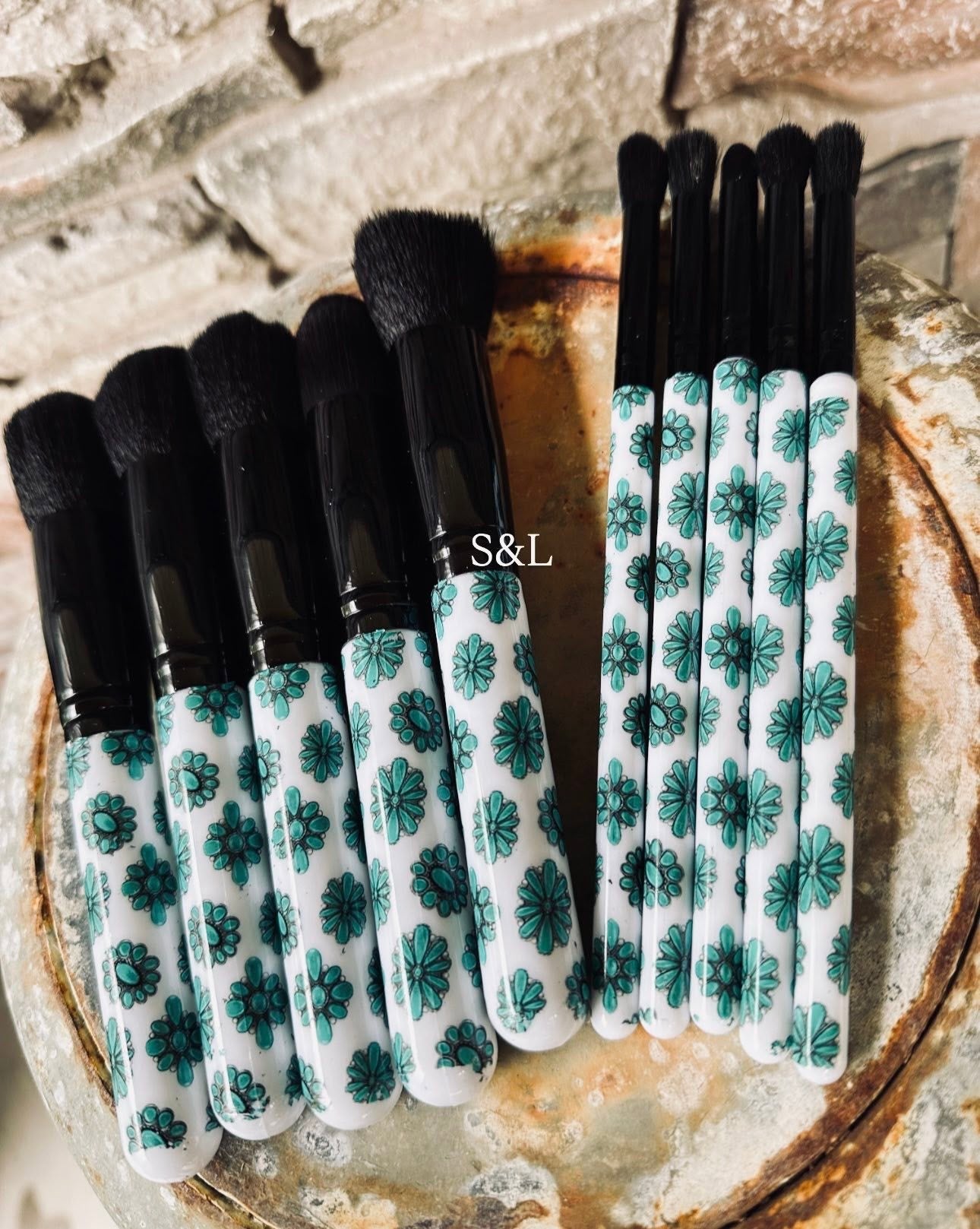 Western Printed Makeup Brush Set