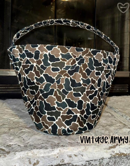 Custom Easter Baskets with Engraved Name Patch