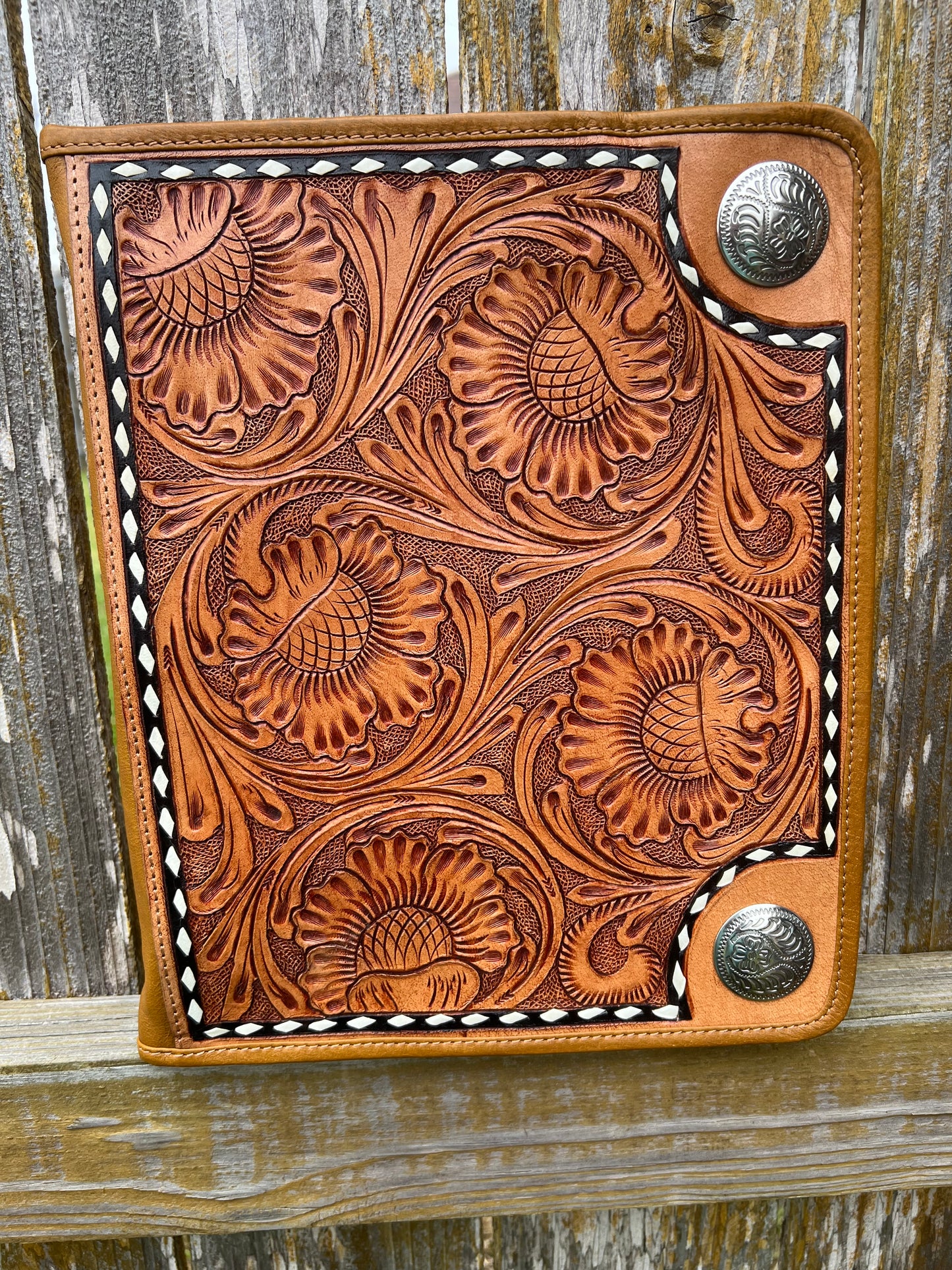 Hand Tooled Floral + Concho Stud Portfolio