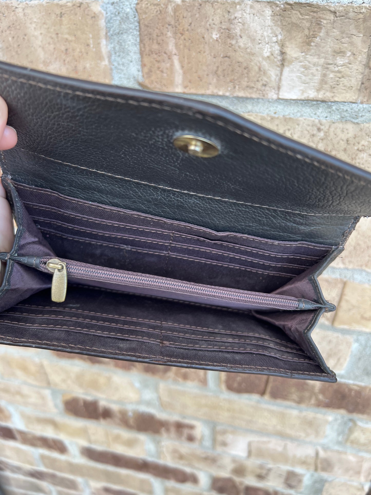 Hand Tooled Cowhide Wristlet Wallet