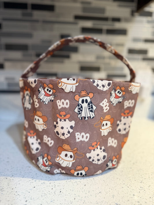 Ghost Cowboy Halloween Basket