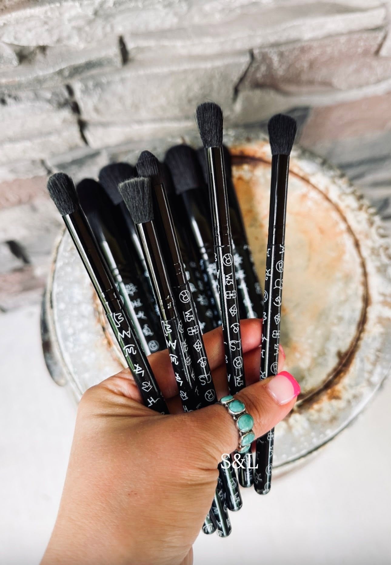 Western Printed Makeup Brush Set