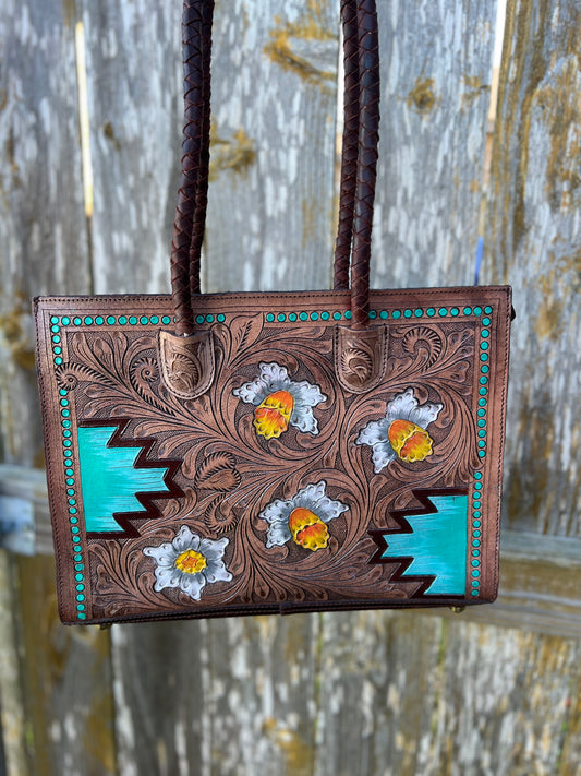 Hand Tooled Leather Women’s Handbag